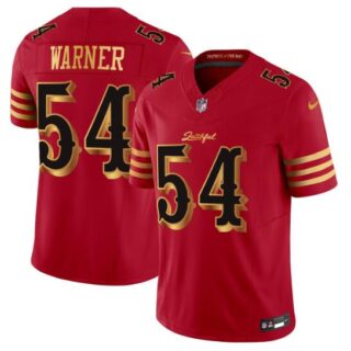 Men's San Francisco 49ers #54 Fred Warner Red Gold 2025 F.U.S.E. Rivalries Vapor Limited Stitched Football Jersey