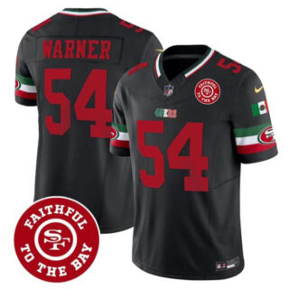 Men's San Francisco 49ers #54 Fred warner Black F.U.S.E. Mexico Faithful To The Bay Patch Vapor Limited Stitched Football Jersey