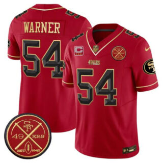 Men's San Francisco 49ers #54 Fred warner Red F.U.S.E. 3-Star C With Est.1946 Patch Vapor Limited Stitched Football Jersey