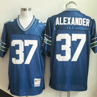 Men's Seattle Seahawks #37 KShaun Alexander Royal Throwback Stitched Football Jersey