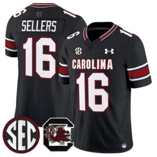 Men's South Carolina Gamecocks #16 LaNorris Sellers Black 2025 F.U.S.E. Stitched Jersey