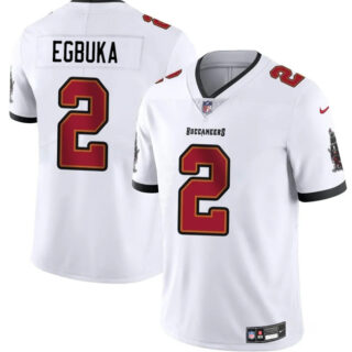 Men's Tampa Bay Buccaneers #2 Emeka Egbuka White 2025 Draft Vapor Untouchable Limited Stitched Football Jersey