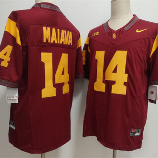 Men's USC Trojans #14 Jayden Maiava 2025 F.U.S.E. Red Stitched Jersey