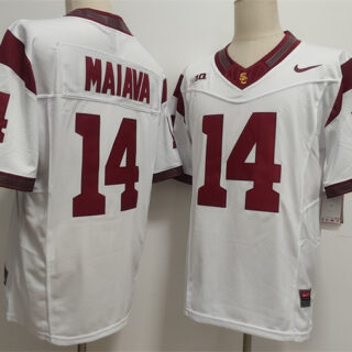 Men's USC Trojans #14 Jayden Maiava 2025 F.U.S.E. White Stitched Jersey