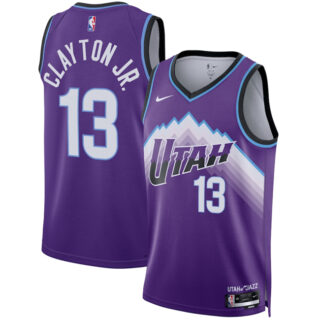 Men's Utah Jazz #13 Walter Clayton Jr. Purple 2025 Icon Edition Stitched Basketball Jersey