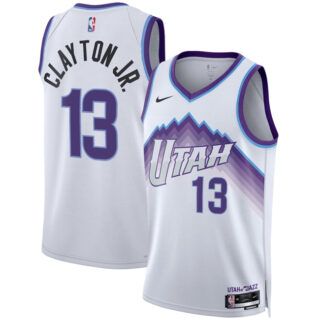 Men's Utah Jazz #13 Walter Clayton Jr. White 2025 Association Edition Stitched Basketball Jersey