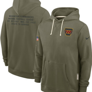 Men's Washington Commanders Olive 2025 Salute to Service Pullover Hoodie