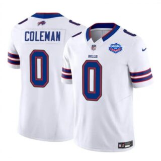 Men's Buffalo Bills #0 Keon Coleman White 2025 F.U.S.E. With Farewell Vapor Untouchable Limited Football Stitched Jersey