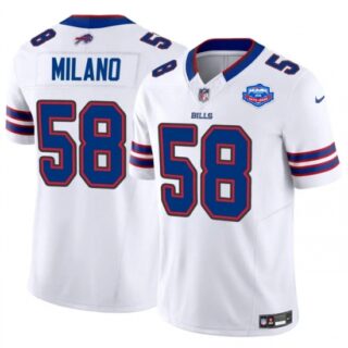 Men's Buffalo Bills #58 Matt Milano White 2025 F.U.S.E. With Farewell Vapor Untouchable Limited Football Stitched Jersey