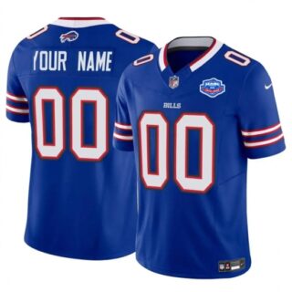 Men's Buffalo Bills Active Player Custom Blue 2025 F.U.S.E. With Farewell Patch Vapor Untouchable Limited Football Stitched Jersey