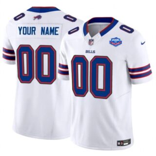 Men's Buffalo Bills Active Player Custom White 2025 F.U.S.E. With Farewell Patch Vapor Untouchable Limited Football Stitched Jersey