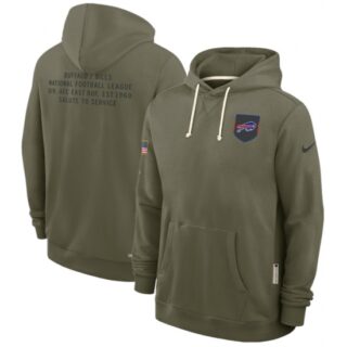 Men's Buffalo Bills Olive 2025 Salute to Service Pullover Hoodie