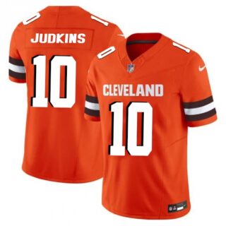 Men's Cleveland Browns #10 Quinshon Judkins 2025 Vapor Limited Football Stitched Jersey