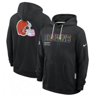 Men's Cleveland Browns Black 2025 Crucial Catch Dri-FIT Hoodie