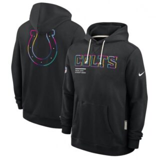 Men's Indianapolis Colts Black 2025 Crucial Catch Dri-FIT Hoodie
