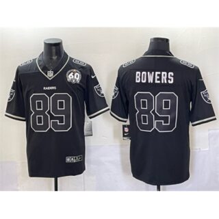 Men's Las Vegas Raiders #89 Brock Bowers Black Shadow Vapor Limited Stitched Jersey