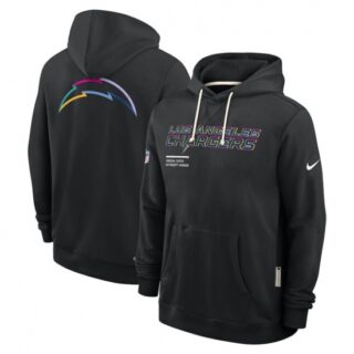 Men's Los Angeles Chargers Black 2025 Crucial Catch Dri-FIT Hoodie