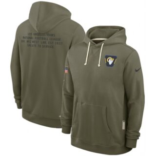 Men's Los Angeles Rams Olive 2025 Salute to Service Pullover Hoodie