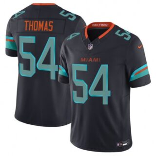 Men's Miami Dolphins #54 Zach Thomas Black 2025 F.U.S.E. Rivalry Series Vapor Limited Football Stitched Jersey