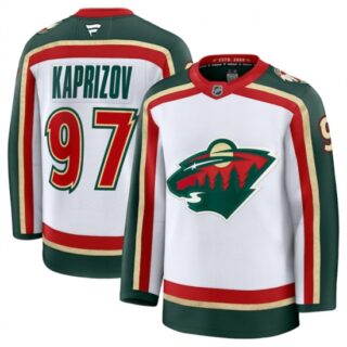 Men's Minnesota Wild #97 Kirill Kaprizov White 2025 25th Anniversary Stitched Hockey Jersey