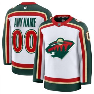 Men's Minnesota Wild Custom White 2025 25th Anniversary Hockey Jersey