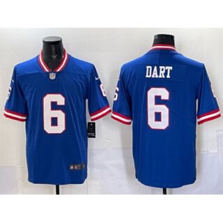 Men's New York Giants #6 Jaxson Dart Royal 2025 Draft Vapor Untouchable Classic Retired Player Football Stitched Jersey