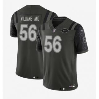 Men's New York Jets #56 Williams Black Rivalries Collection Jersey