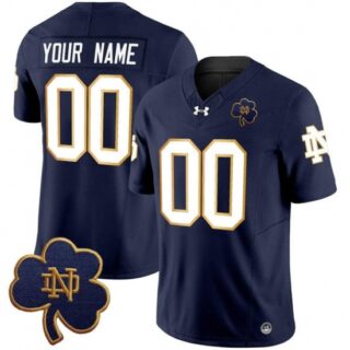 Men's Notre Dame Fighting Irish Active Player Custom Navy 2025 F.U.S.E. Vapor Limited V3 Stitched Jersey