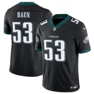 Men's Philadelphia Eagles #53 Zack Baun Black 2025 F.U.S.E. Vapor Untouchable Limited Football Stitched Jersey
