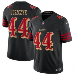 Men's San Francisco 49ers #44 Kyle Juszczyk Black 2025 F.U.S.E. Rivalry SeriesVapor Limited Football Stitched Jersey