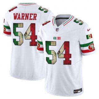 Men's San Francisco 49ers #54 Fred Warner White 2025 F.U.S.E. Mexico Vapor Limited Football Stitched Jersey