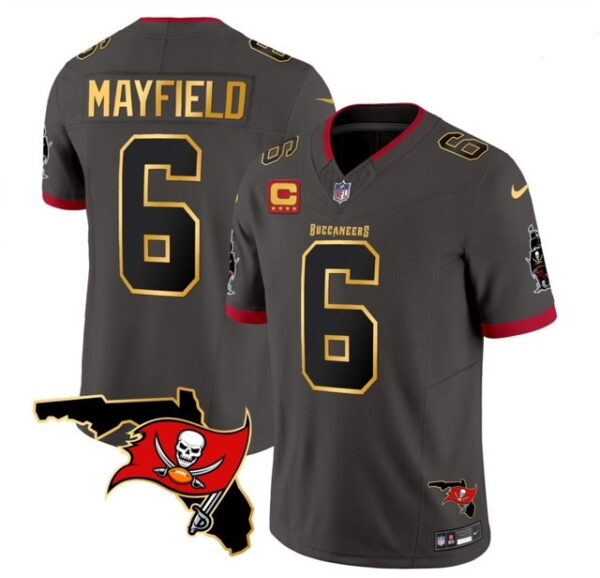 Men's Tampa Bay Buccaneers #6 Baker Mayfield Grey Vapor Untouchable Limited Stitched NFL Jersey