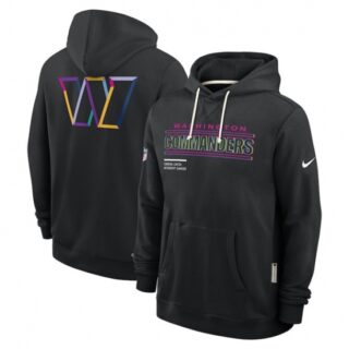 Men's Washington Commanders Black 2025 Crucial Catch Dri-FIT Hoodie