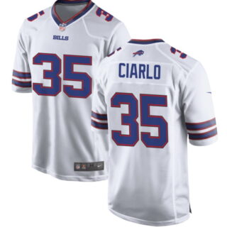 Men's Buffalo Bills #35 Jimmy Ciarlo Game Jersey - White