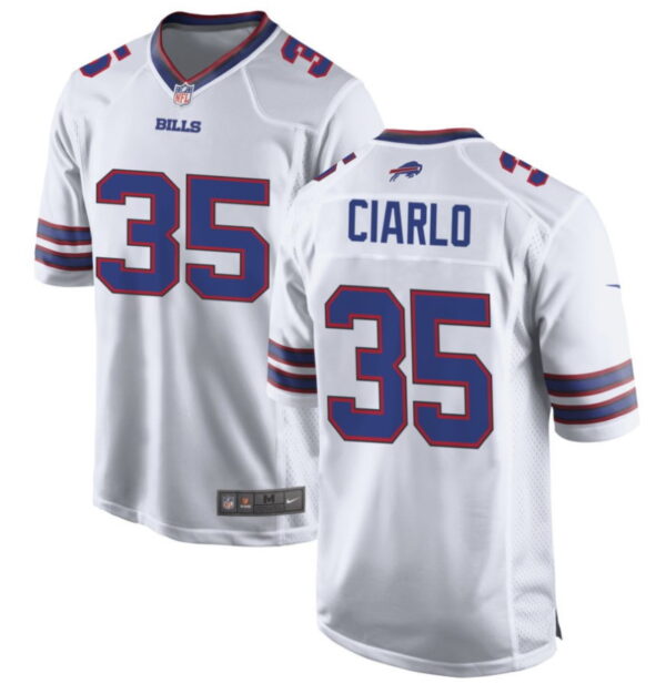 Youth Buffalo Bills #35 Jimmy Ciarlo Game Jersey - White