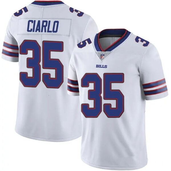 Men's Buffalo Bills #35 Jimmy Ciarlo Limited White Color Rush Vapor Untouchable Jersey