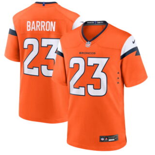 Men's Denver Broncos #23 Jahdae Barron 2025 Draft First Round Pick Game Jersey - Orange