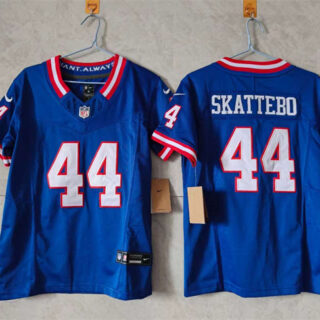 Women's New York Giants #44 Cam Skattebo Blue F.U.S.E. Throwback Stitched Jersey(Run Small)