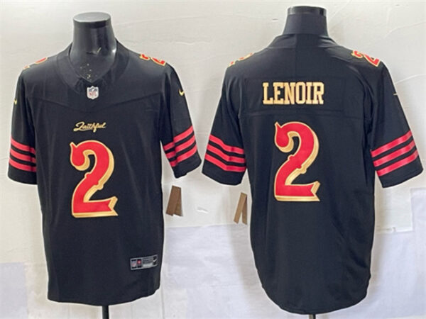 Women's San Francisco 49ers #2 Deommodore Lenoir Black 2025 F.U.S.E. Rivalries Vapor Limited Stitched Football Jersey(Run Small)