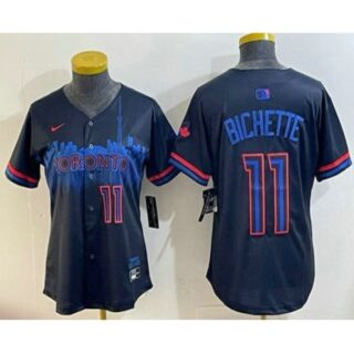 Women's Toronto Blue Jays #11 Bo Bichette Black 2024 City Connect Limited Jersey