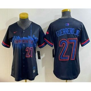 Women's Toronto Blue Jays #27 Vladimir Guerrero Jr Black 2024 City Connect Limited Jersey