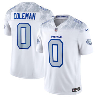 Youth Buffalo Bills #0 Keon Coleman White 2025 F.U.S.E. Rivalries Vapor Untouchable Stitched Football Jersey