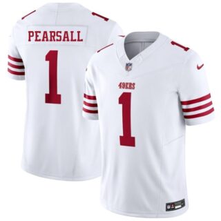 Youth San Francisco 49ers #1 Ricky Pearsall White 2025 F.U.S.E. Vapor Untouchable Limited Stitched Football Jersey