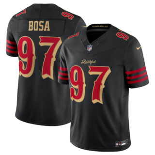 Youth San Francisco 49ers #97 Nick Bosa Black 2025 F.U.S.E. Rivalries Vapor Limited Stitched Football Jersey