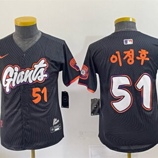 Youth San Francisco Giants #51 Jung Hoo LeeAnthracite 2025 City Connect Limited Stitched Baseball Jersey