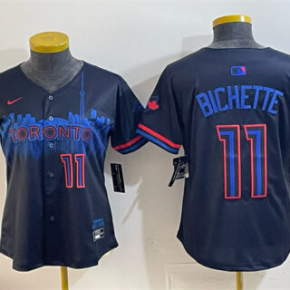 Youth Toronto Blue Jays #11 Bo Bichette Navy 2024 City Connect Limited Stitched Baseball Jersey