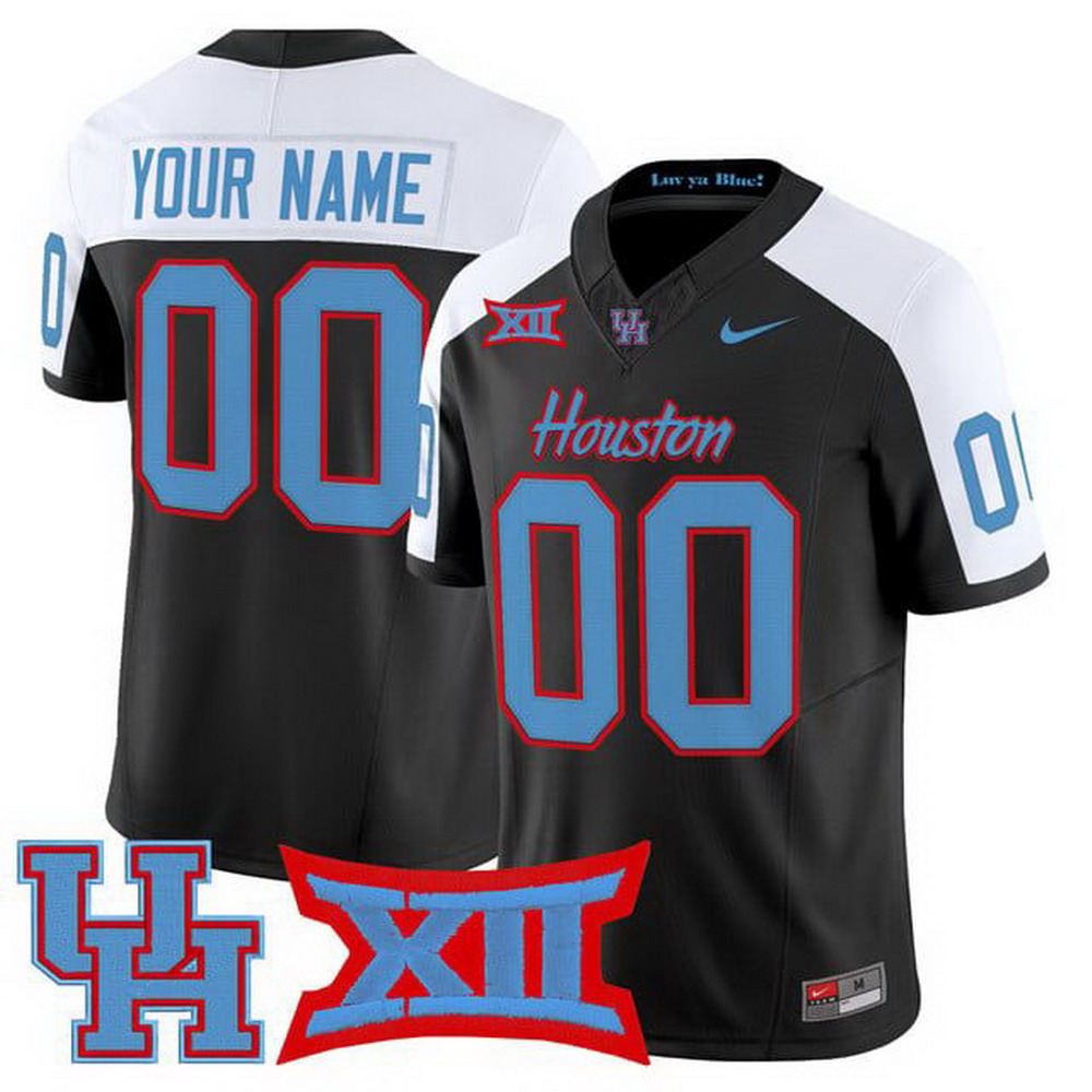 Custom Black Alternate Jersey Houston Cougars 2025 Vapor Limited All Stitched