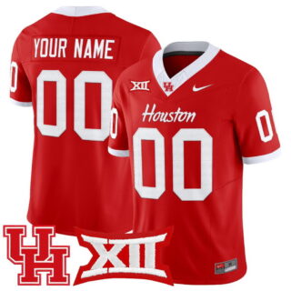 Custom Red Houston Cougars 2025 Vapor Limited Jersey