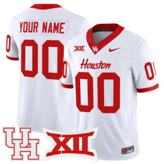 Custom White Houston Cougars 2025 Vapor Limited Jersey