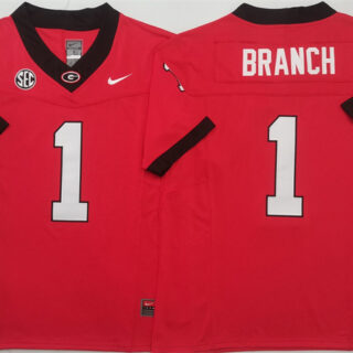 Georgia Bulldogs #1 Zachariah Branch Red 2025 F.U.S.E. Stitched Jersey